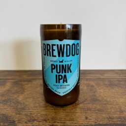 Brewdog Beer Bottle Candle - Scented Soy Wax Upcycled Recycled Punk Ipa Elvis Juice - thumbnail 3