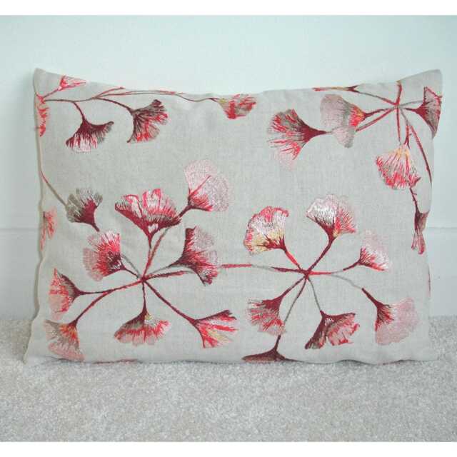 "Ginkgo Leaves Bolster Pillow Cover 16"" X 12" - image 1