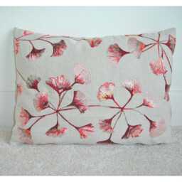 "Ginkgo Leaves Bolster Pillow Cover 16"" X 12" - thumbnail 1