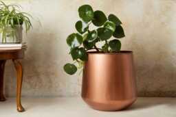 Tamra Copper Floor Planter - Elegant Plant Pot Modern Home D??cor - thumbnail 1