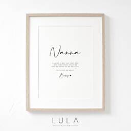 Nanna Love From Bump A4 Or A5 Print, Pregnancy Announcement, To Nanna Gift, New Grandparent Gift Announcement - thumbnail 1