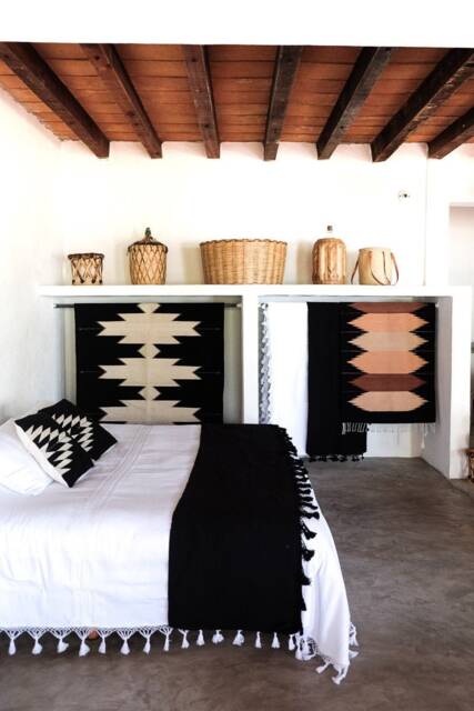 Black Handwoven Blanket, Cotton Handmade Boho Blanket, Moroccan Style Throw Bohemian Tassel Blanket - image 1