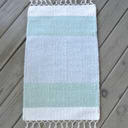 "Hand Woven Cotton Rug - 18"" X 29" - thumbnail 3