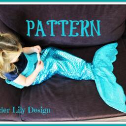 PDF - Tutorial Pattern -Mermaid Tail Blanket Fleece Sewing Pattern 3 Different Sizes Sequins & Scales - thumbnail 3