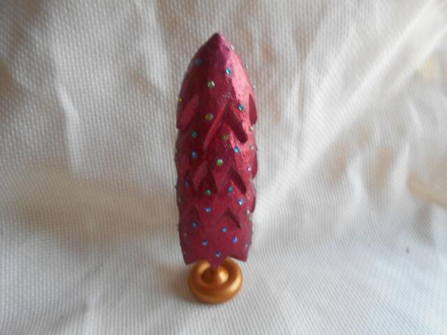 Handcarved Orange Christmas Tree