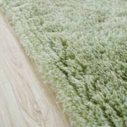 New Pistachio Soft Green Thick Silky Shag Pile Rug Modern Luxurious High Quality Mats - thumbnail 3