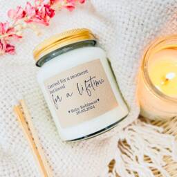 Carried For A Moment Loved Lifetime, Memorial, Remembrance, Personalised Candle - thumbnail 2