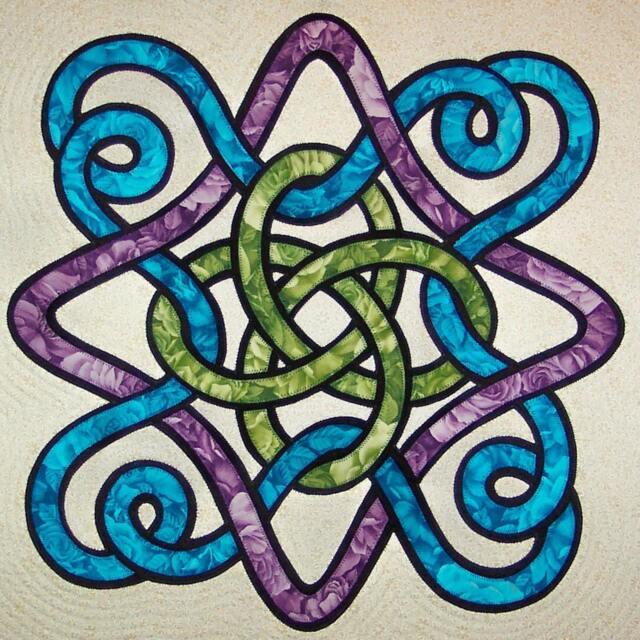 Harmony Pattern For Quilted Wall Hanging. Celtic Design. Peaceful. Feng Shui. Healthy Life. Positivity. Meditation. Positive Thoughts
