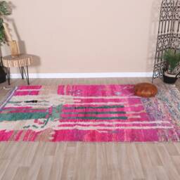 Pink Moroccan Rug, Soft Boujaad 5x8 Ft - thumbnail 2