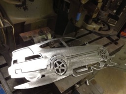 1st Gen Crx Automotive Silhouette Wall Art - thumbnail 1