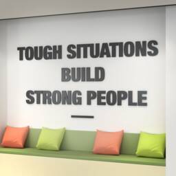 Tough Situations Build Strong People - Workplace Wall Art , Functional Office D??cor Cool Offices, Decor Skutsbsp
