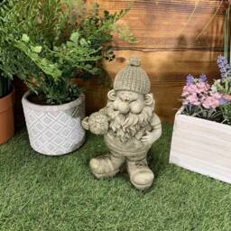 Stone Garden Gnome Footballer Football Player Statue Wilf Ornament - thumbnail 3