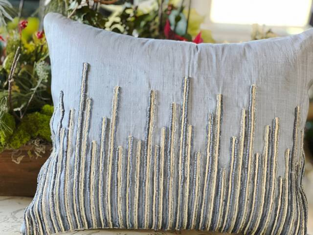 Abaca Throw Pillow Cover Natural Fiber Accent Cushion, 20x20 - image 1