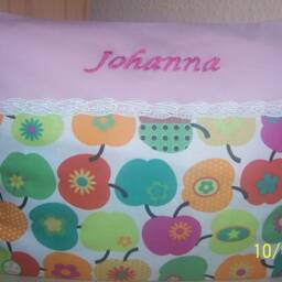 Pillow With Name, Baby Pillow, Baptism, Apples 30 X 40, 40 60 - thumbnail 3