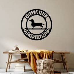 Dachshund Personalised Metal Sign Custom Dog Breed Wall Art Address Gift For Lovers - thumbnail 2