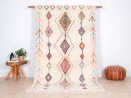 Authentic Beni Ourain Rug, Azilal Moroccan Rug 5x9 Ft