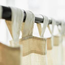 Tab Top Linen Curtain Panel Wide Boho Window Covering - thumbnail 2