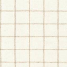 Linen Changing Pad Cover Beige Grid, Neutral Nursery Bedding - thumbnail 1