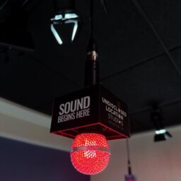 Hanging Classic 58 Microphone Lamp - On Air Edition/Ceiling Light Musician Cool Decor Interior Red Neumann Bar Lighting - thumbnail 4