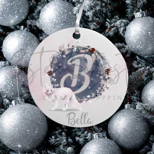 Personalised Kids Christmas Decoration - Granddaughter Gift Custom Bauble For Girls Stocking Filler Eve Box - image 1