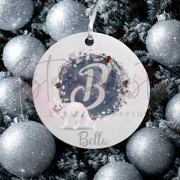 Personalised Kids Christmas Decoration - Granddaughter Gift Custom Bauble For Girls Stocking Filler Eve Box - thumbnail 1