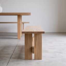 Solid Oak Bench - Hallway Long Kitchen - thumbnail 2