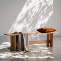 Solid Oak Bench - Hallway Long Kitchen - thumbnail 4