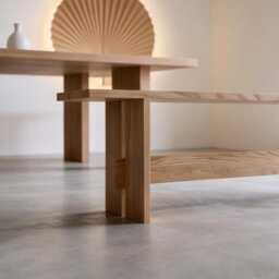 Solid Oak Bench - Hallway Long Kitchen - thumbnail 3