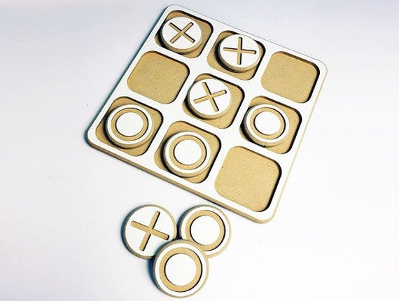 Montessori Toys Wooden Noughts & Crosses/ Tic Tac Toe Game, Eco Toys, Family Baby & Nursery - image 1