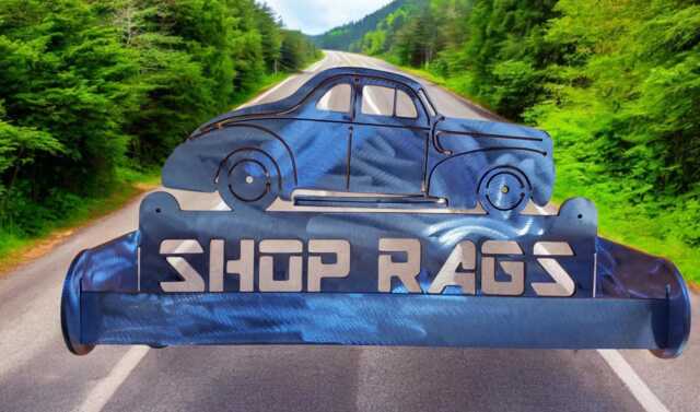 Plasma Cut Hotrod Shop Rag Or Paper Towel Holder - image 1