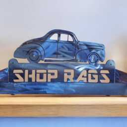 Plasma Cut Hotrod Shop Rag Or Paper Towel Holder - thumbnail 3