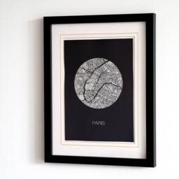 City Map Print - Silver Foil Poster Contemporary Wall Art Modern Room Decor Handmade Gold Gift Idea - thumbnail 2