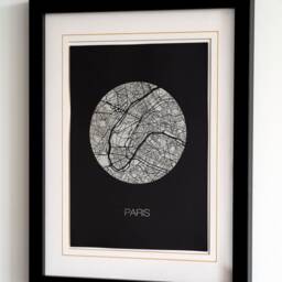 City Map Print - Silver Foil Poster Contemporary Wall Art Modern Room Decor Handmade Gold Gift Idea - thumbnail 3