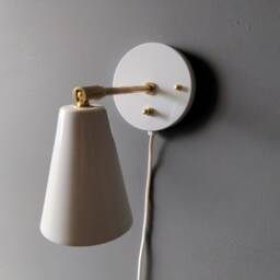 Plug-In Extended Single Cone Wall Sconce Mid Century Modern Spotlight Reading - thumbnail 2