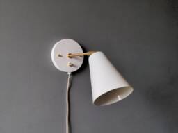 Plug-In Extended Single Cone Wall Sconce Mid Century Modern Spotlight Reading - thumbnail 1