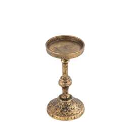 Antique Brass Pillar Candle Holders Set Of 2 Handmade Modern Wedding Centerpiece & Gifting - thumbnail 4