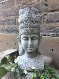 Beautifully Detailed Thai Buddhas Bust Statue For The Home Or Garden. From Sius - thumbnail 1