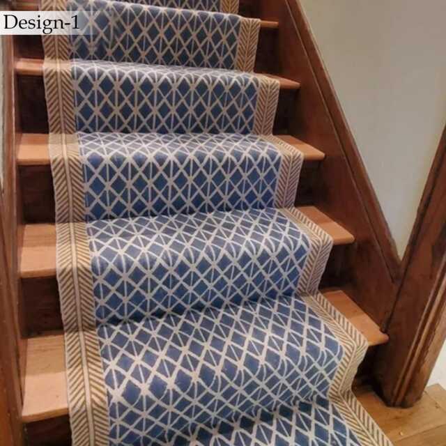 Extra Large Runner Hallway Stair Green Handmade Rug Washable Cotton Dhurrie Hand Block Print Custom 2x20 3x10 4x20 Ft - image 1