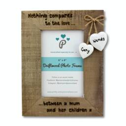 Nothing Compares To The Love Between A Mum & Her Children - Mother's Day Birthday Gift Personalised Driftwood Style Photo Frame - thumbnail 3