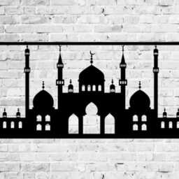 Mosque Islamic Acrylic Wall Art, Masjid Arabic Calligraphy Decor, Muslim Home Ramadan Eid Housewarming Gift - thumbnail 3
