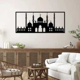 Mosque Islamic Acrylic Wall Art, Masjid Arabic Calligraphy Decor, Muslim Home Ramadan Eid Housewarming Gift - thumbnail 4