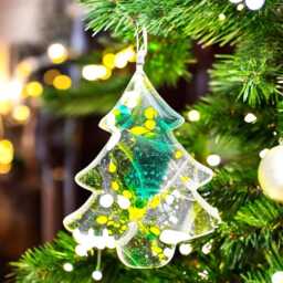Fused Glass Recycled Christmas Bauble Decoration. Tree Decor - thumbnail 4