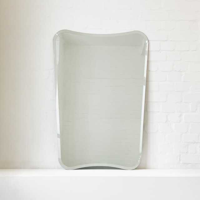 Art Deco Inspired Frameless Wall Mirror With A Bevel - Vintage N.2 - image 1