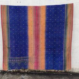 Vintage Kantha Quilt Hand-stitched Reversible Cotton Throw - thumbnail 2