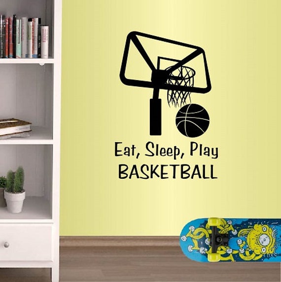 In-Style Decals Wall Vinyl Decal Home Decor Sticker Eat, Sleep, Play Basketball Motivational Quote Sports Hoop Mural Design 355 - image 1