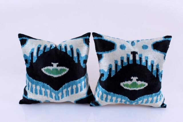??kat Velvet Pillow, Abstract Pillow, Silk Decorative Pillow, Fashion Cushions, Lumbar Pillow, Couch Pillows, Eclectic Pillow, Authentic Cushion - image 1
