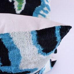 ??kat Velvet Pillow, Abstract Pillow, Silk Decorative Pillow, Fashion Cushions, Lumbar Pillow, Couch Pillows, Eclectic Pillow, Authentic Cushion - thumbnail 3