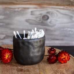 Handmade Black Ceramic Bathroom Accessories Set Nordic Minimalist Pottery - thumbnail 4