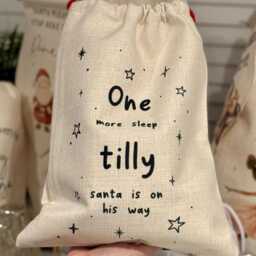 Personalised One More Sleep Christmas Eve Sack + Stocking - thumbnail 4