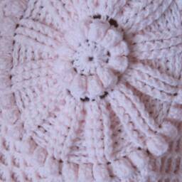 Hand Crocheted Matelasse Baby Afghan Heirloom Acrylic Blanket - thumbnail 3